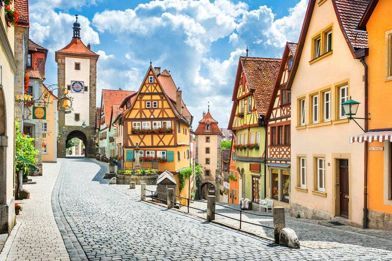 Mittelalterliche Stadt Rothenburg ob der Tauber, Bayern, Deutschland